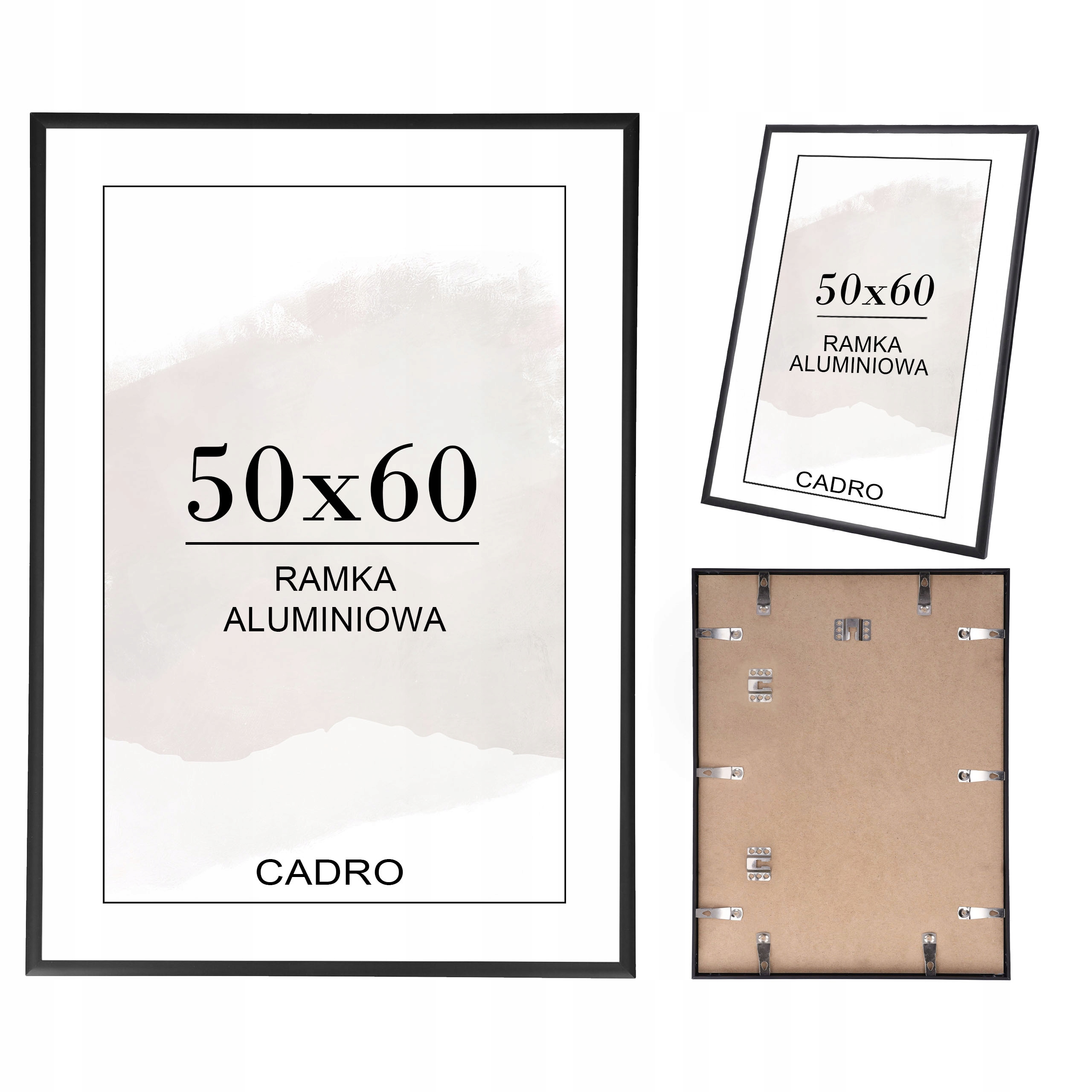 

Ramka 50x60 ramki na zdjęcia aluminiowa czarna