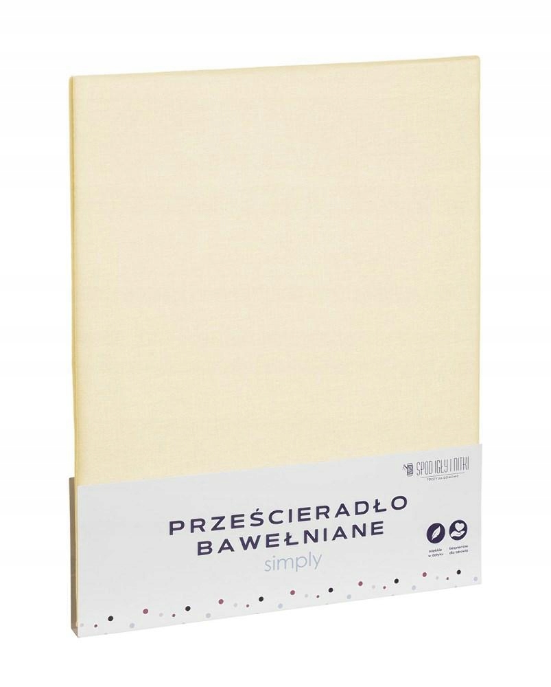 

Prześcieradło bawełniane 220x200 kremowe