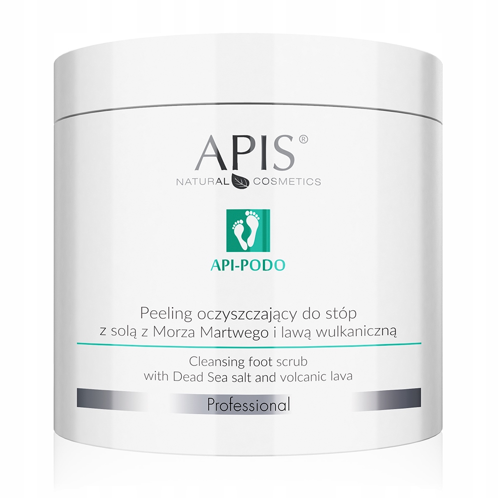 Čisticí peeling na nohy se solí Mrtvého moře Apis 700 g s lávou