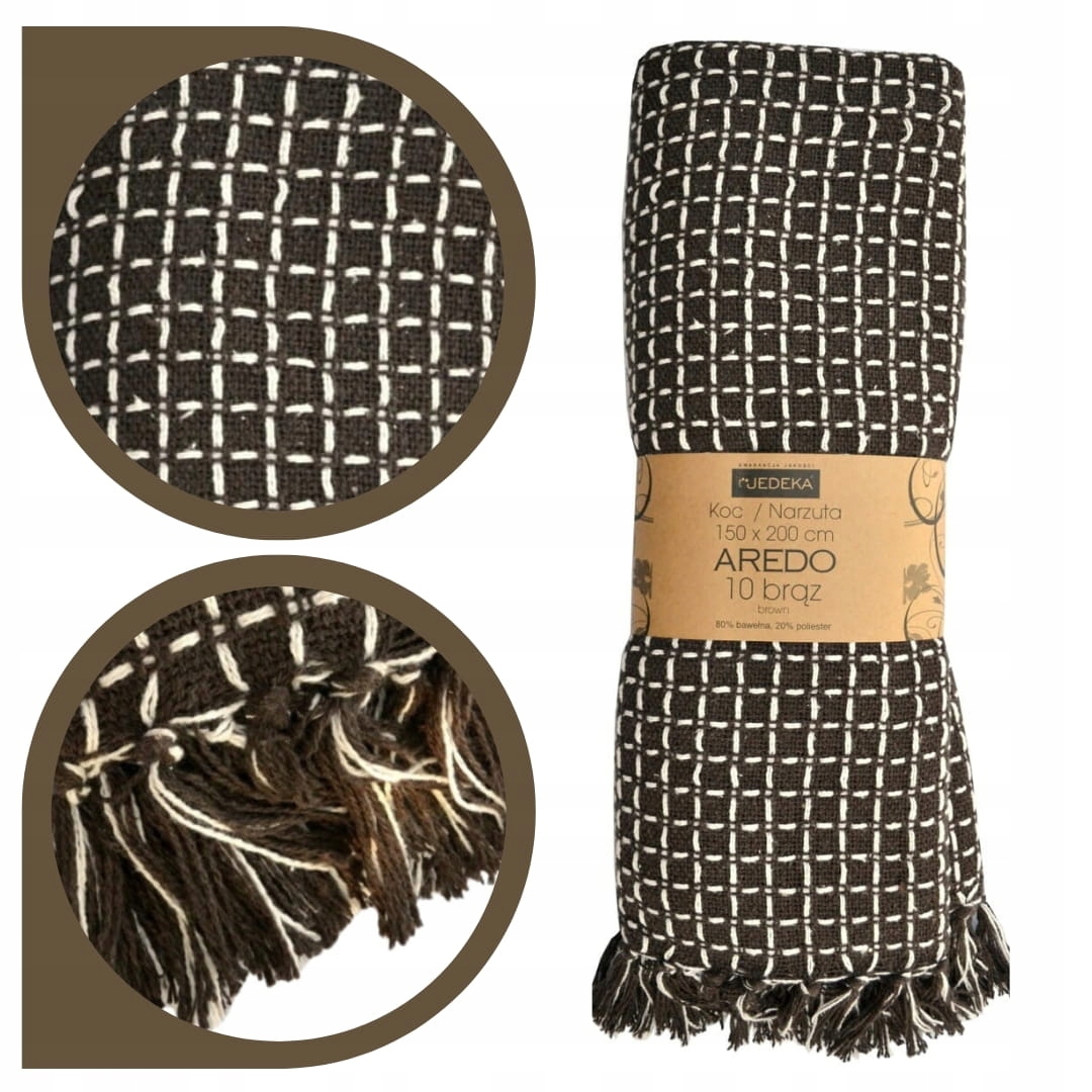 Bavlněný přehoz na postel na piknik 150x200 Aredo 10 Bronz