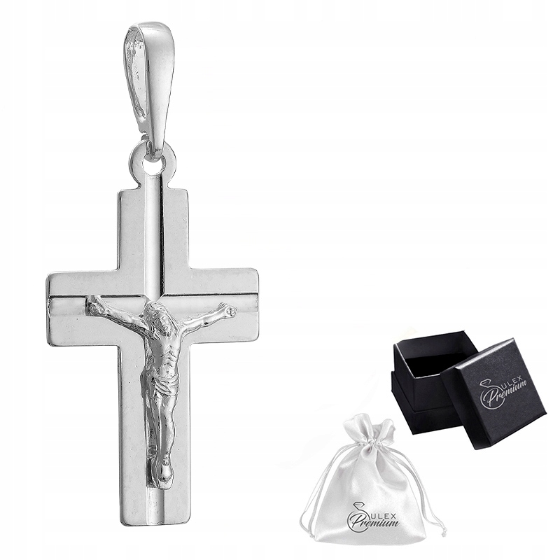 Stříbrný křížek ryzost 925 Přívěsek Kříž s Ježíšem Kristem