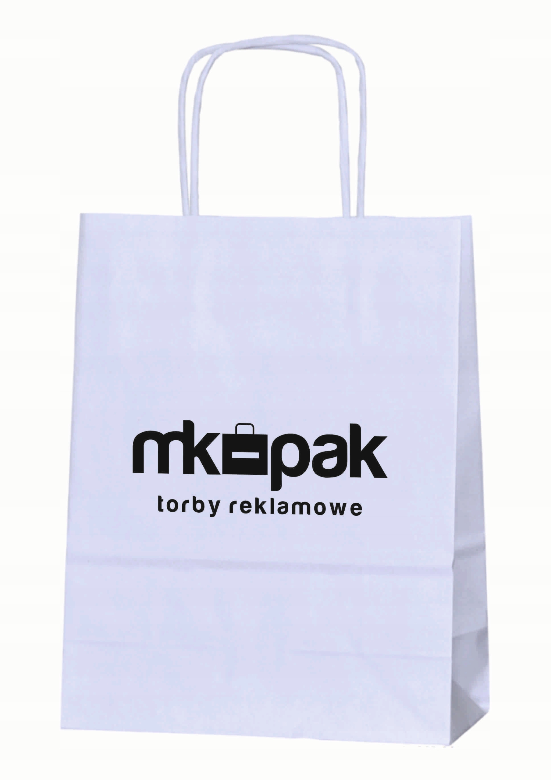 TORBA PAPIEROWA Z NADRUKIEM LOGO 30X17X34 50 SZT