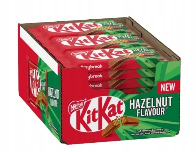 24x 41,5g Kit Kat Kitkat 4 Finger Hazelnut baton orzechowy Karton