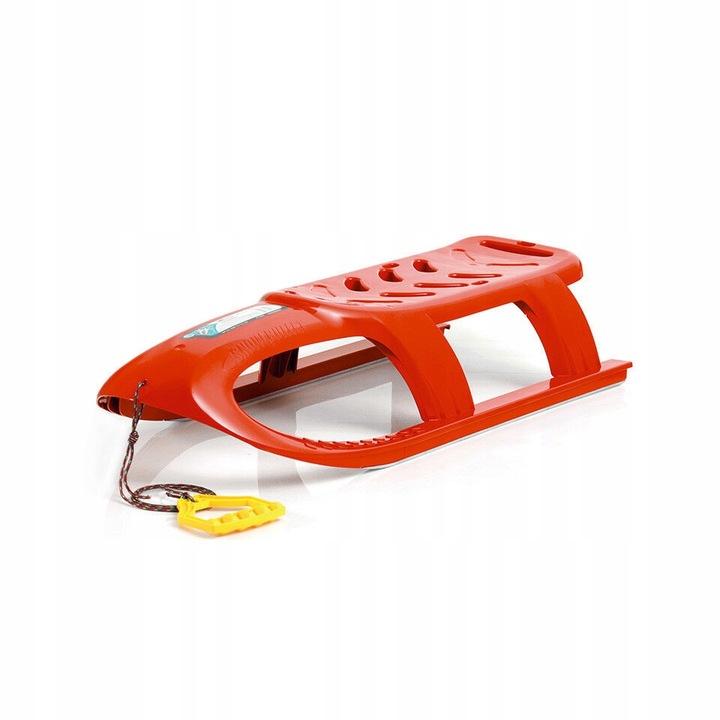 Sanki dziecięce proste plastikowe Bullet ślizg czerwone