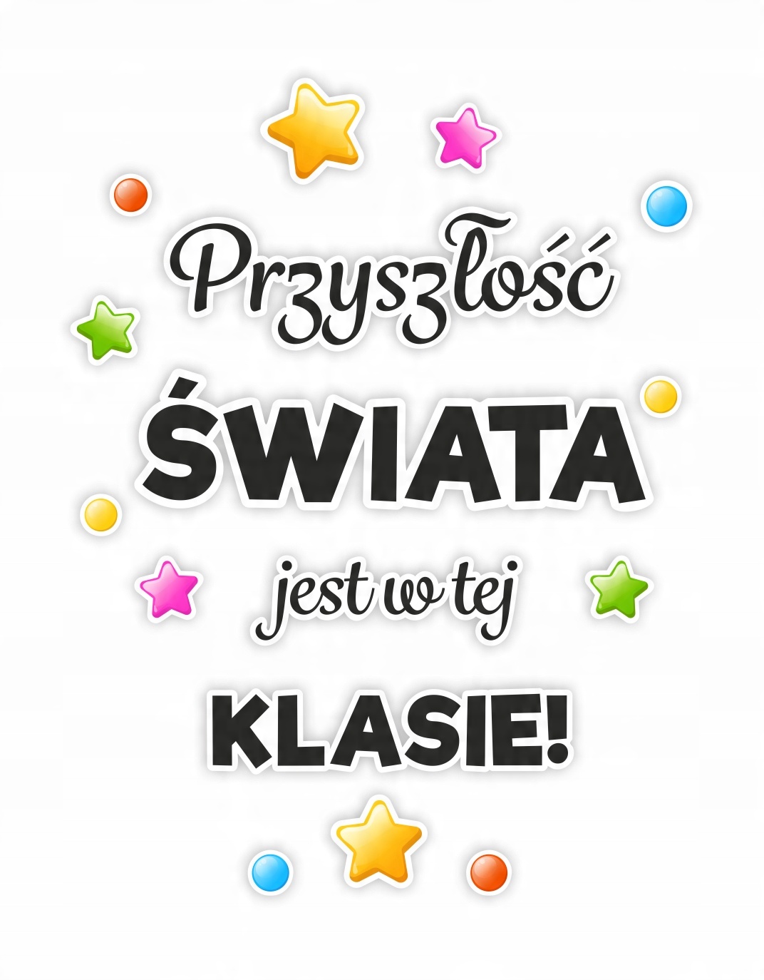 

Dekoracja Ozdoba Szkolna Przyszłość 16 el.