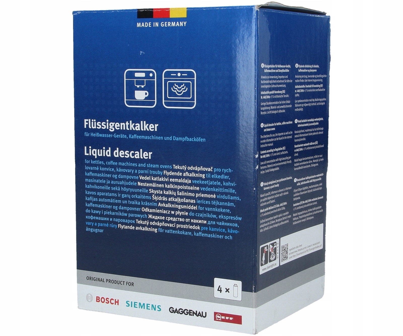 

Odkamieniacz Bosch do piekarników parowych 4x250ml