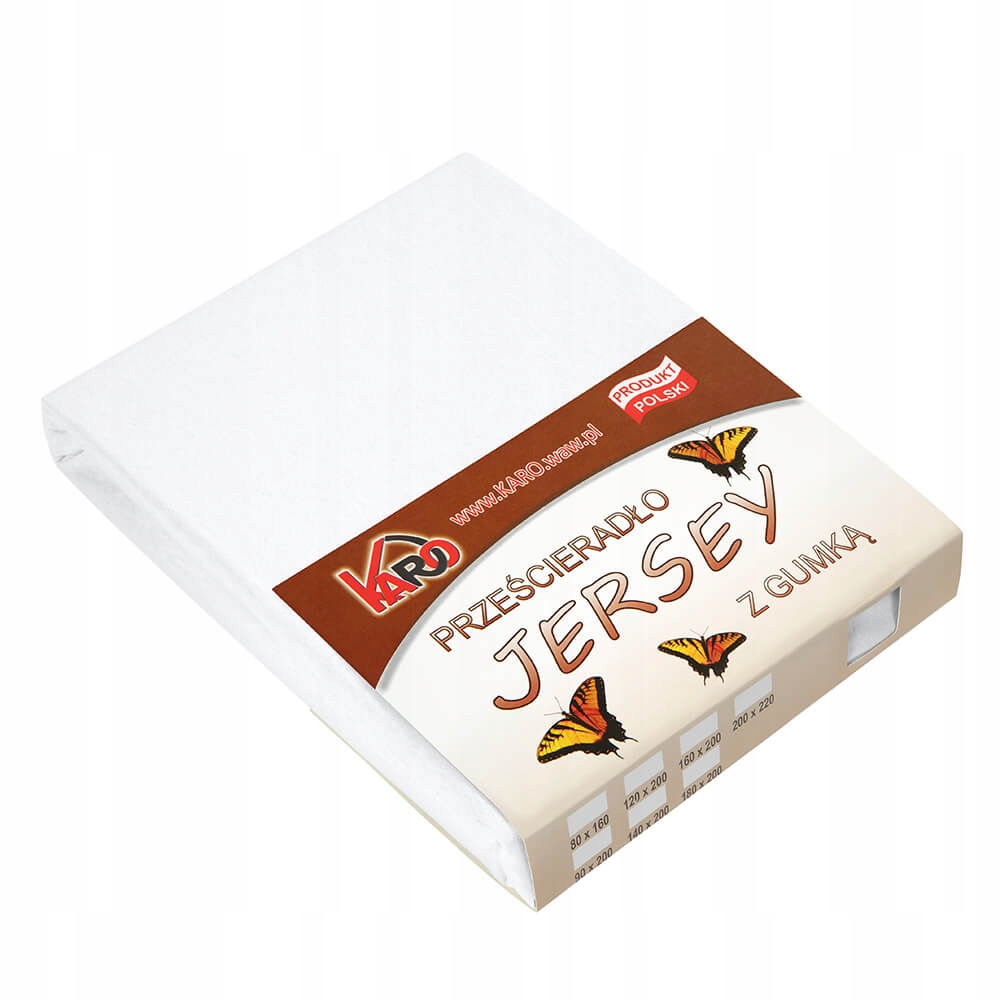 

Prześcieradło jersey z gumką 80x160 białe 001 gr