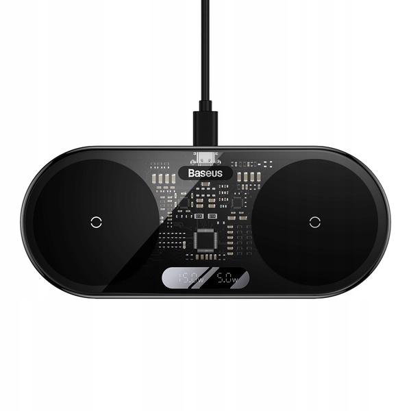 SZYBKA ŁADOWARKA INDUKCYJNA QI BASEUS BEZPRZEWODOWA 2w1 20W INTELIGENTNA Stan opakowania oryginalne