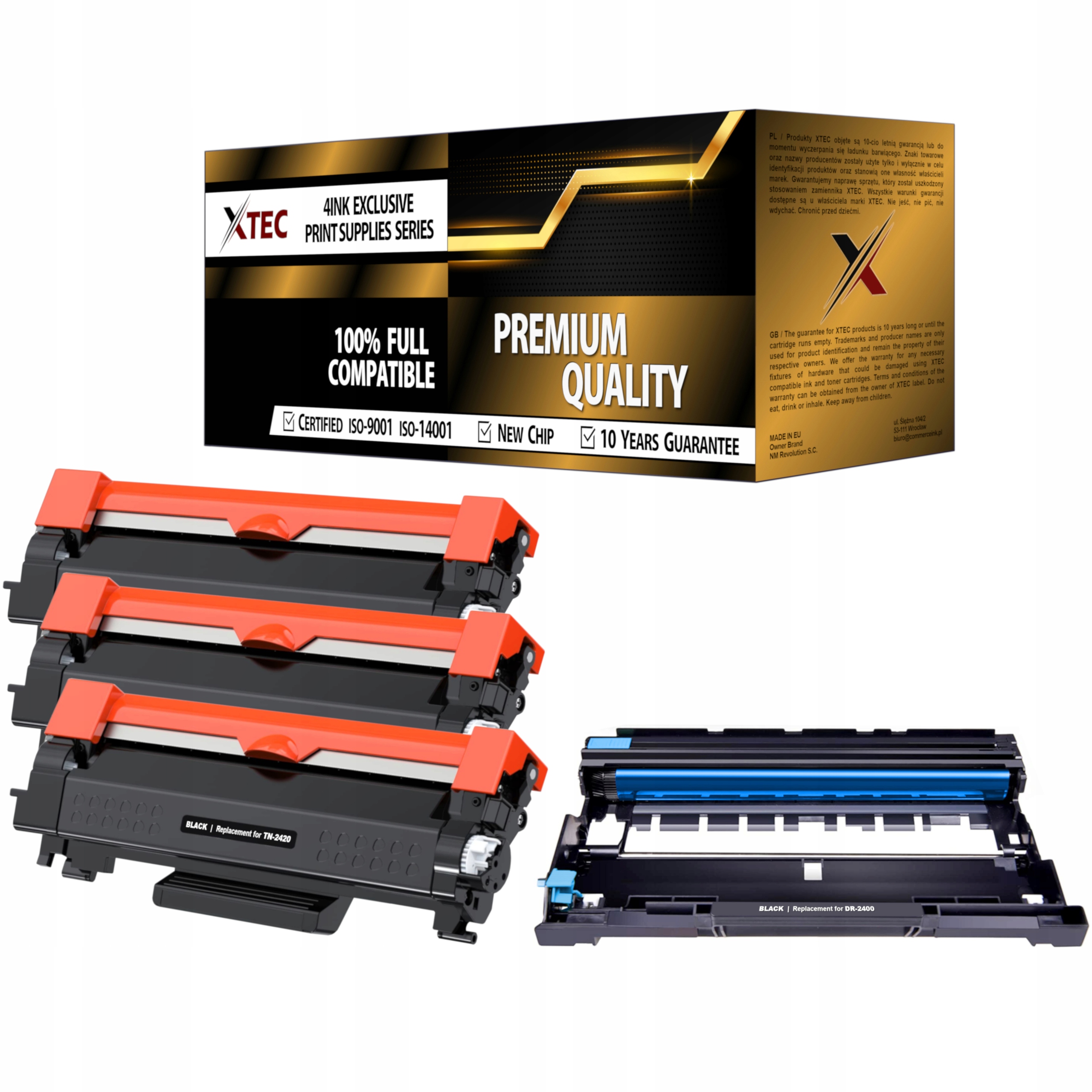 3x Toner TN-2420 Bęben do HL-L2310D HL-L2350DW MFC-L2750DW DCP-L2530DW