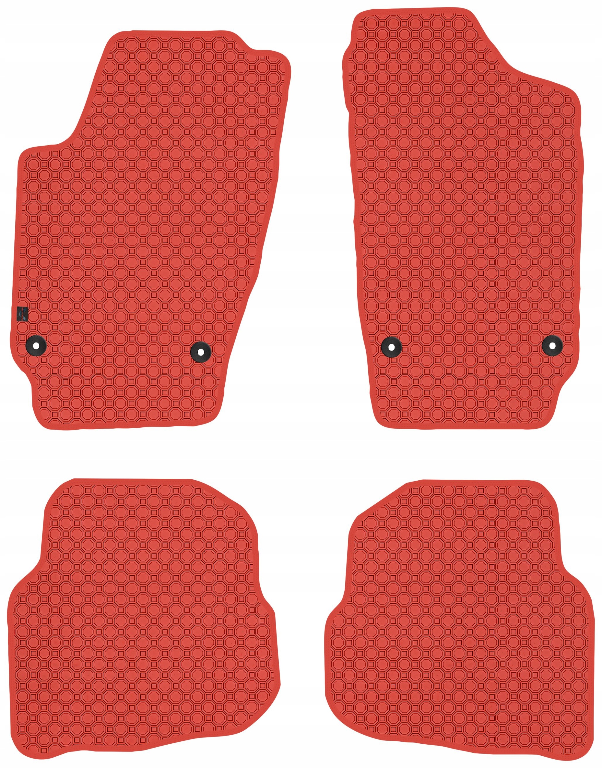 Seat Ibiza III 2002-2008 Koberečky guma Červená