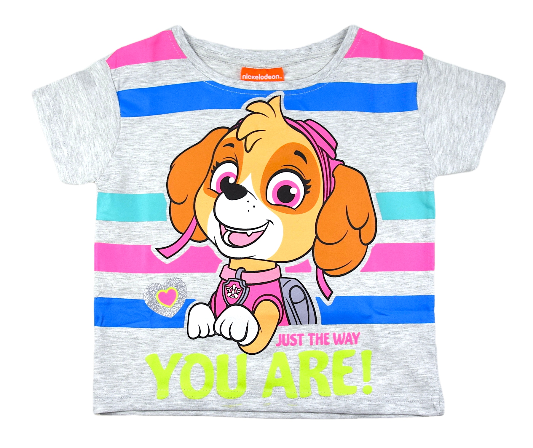 T-SHIRT KOSZULKA PSI PATROL SKYE BLUZKA NA KRÓTKI RĘKAW W PASECZKI 128 P8