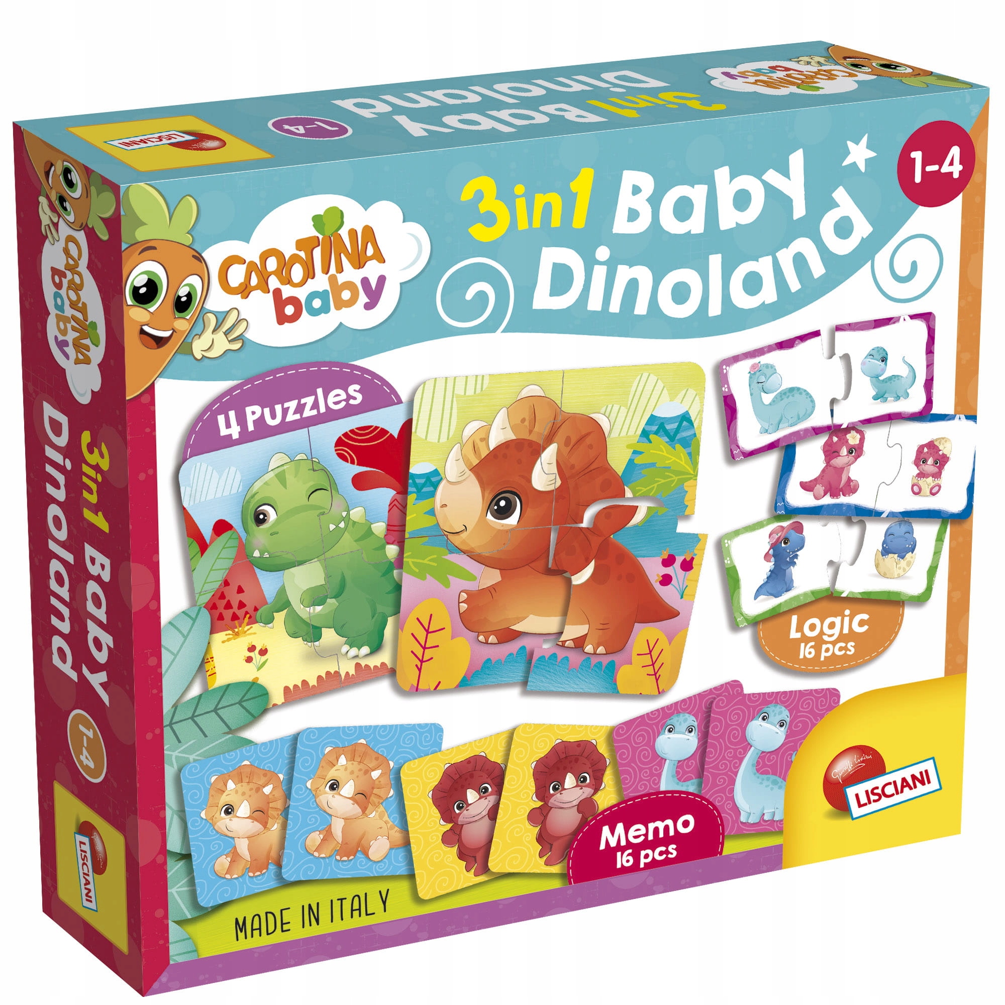 

Carotina Baby Dinoland Zestaw gier 3w1