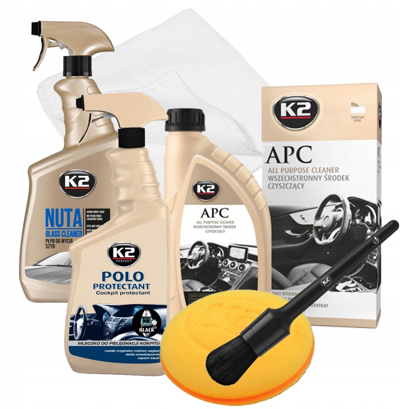 K2 Sada Na Čištění Vnitřku Plastu Černá