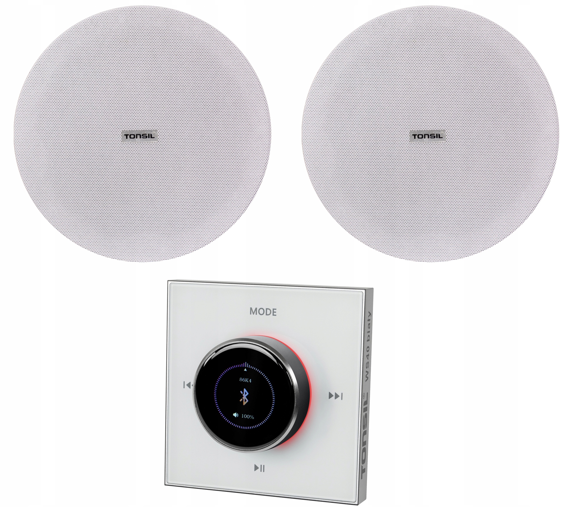 Set Tonsil: Nástěnný zesilovač WS-40 2x stropní reproduktor Zgsu 200s