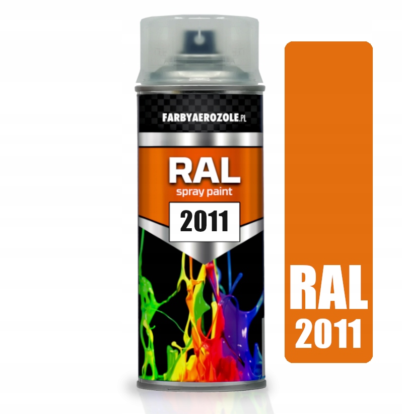 Ral 2011 Połysk Przemysłowy lakier akrylowy w sprayu 400ml Pomarańczowy