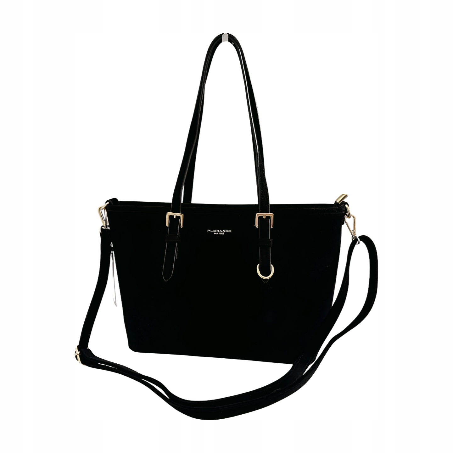 Flora&Co kabelka shopperka černá ekosemiš