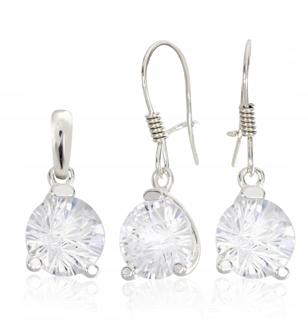 Elegantní Ozdobný Komplet Stříbro 925, Velká Zirkon