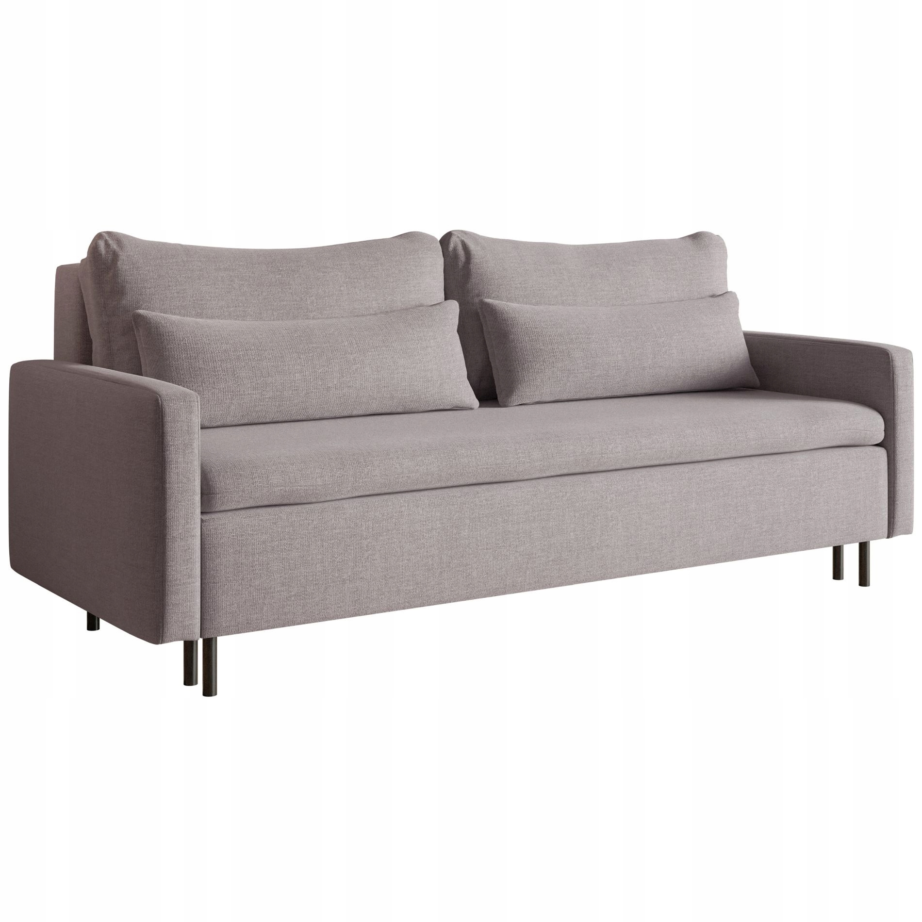 Rozkládací pohovka Umpro s nádobou, šedohnědá, snadno čistitelná žinylka