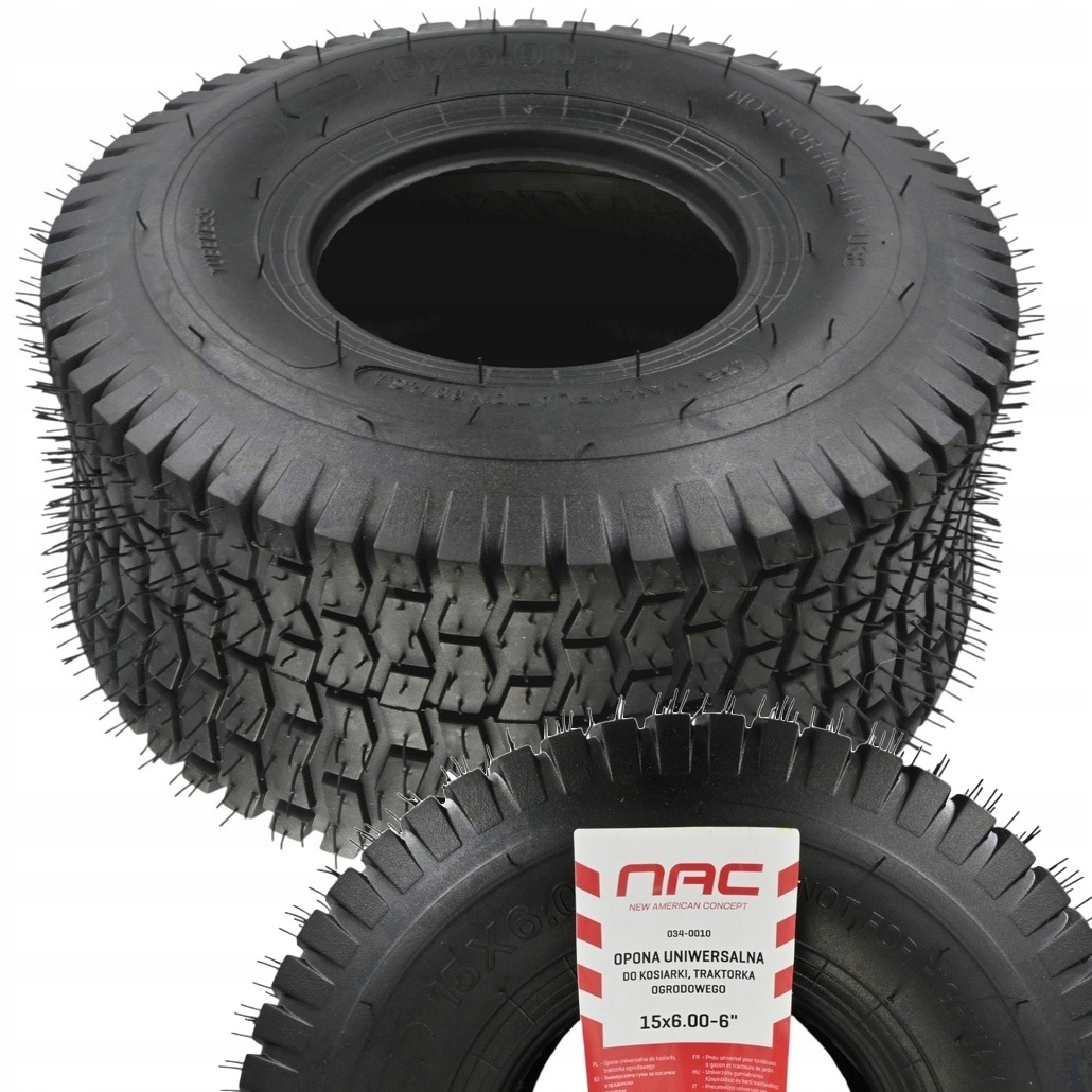 Pneumatika Nac 15x6.00-6 pro zahradní traktorovou sekačku