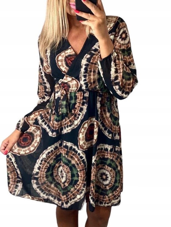 V897 Šaty Šifonová Vázaná 20 vel. 48 (4XL)