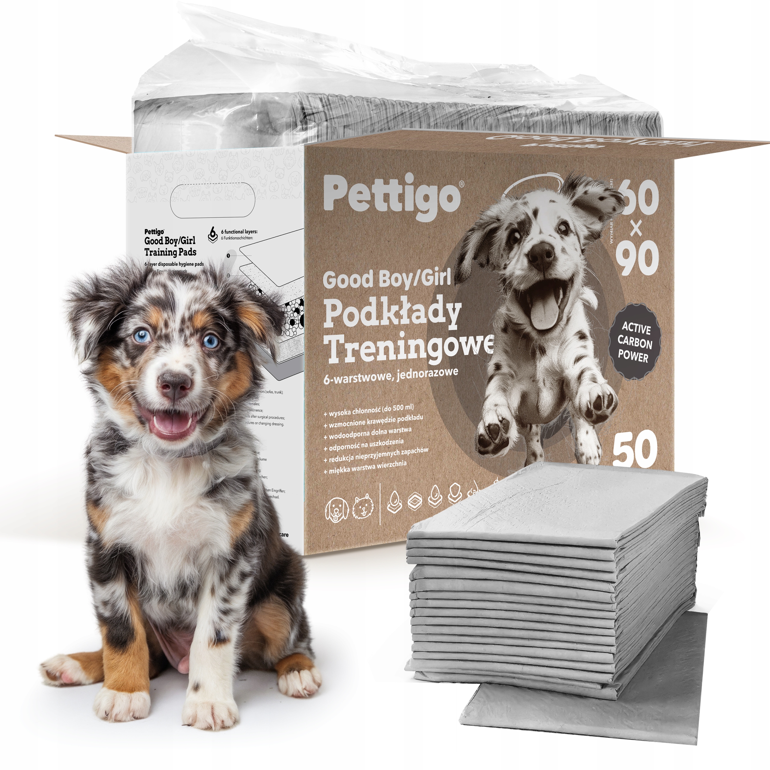 Hygienické Podložky 90 x 60 Absorpční Pro Zvířata Učení 100 Ks