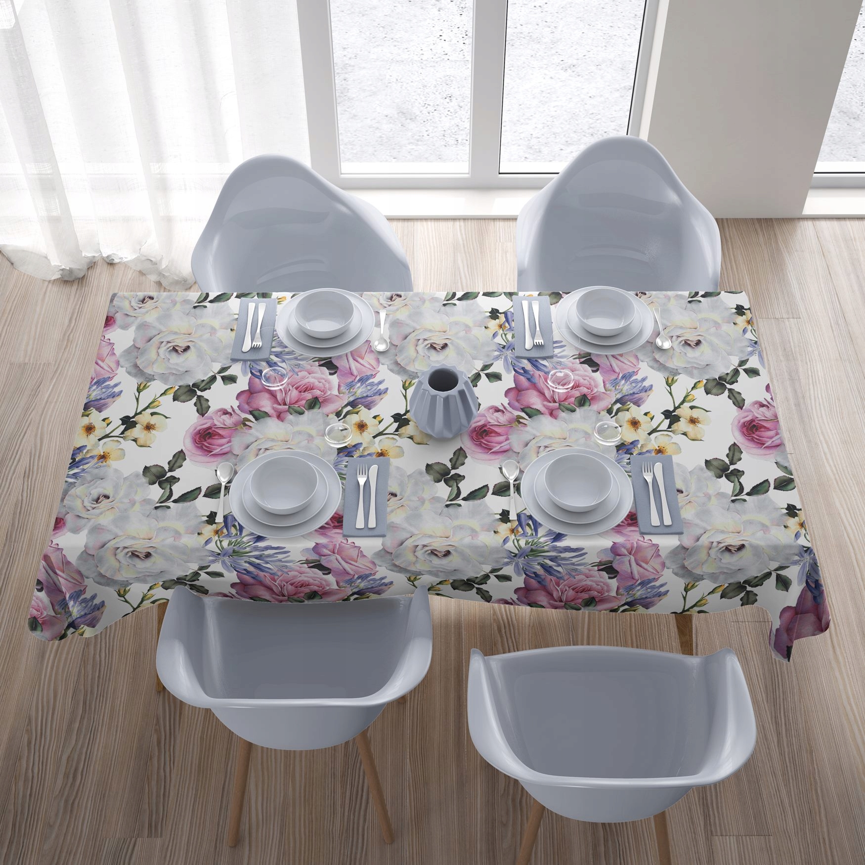 OBRUS PLAMOODPORNY 140X220 GŁADKI MATOWY GRUBY 010 Materiał wykonania poliester