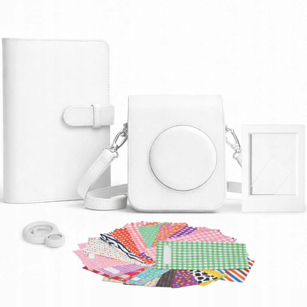 Sada příslušenství pro Instax Mini 12, Album, Pouzdro, Rámeček, Samolepky, Zrcátko