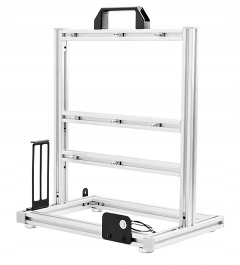 Metalfish BlockCase Silver – aluminiowa obudowa komputerowa otwarta Atx