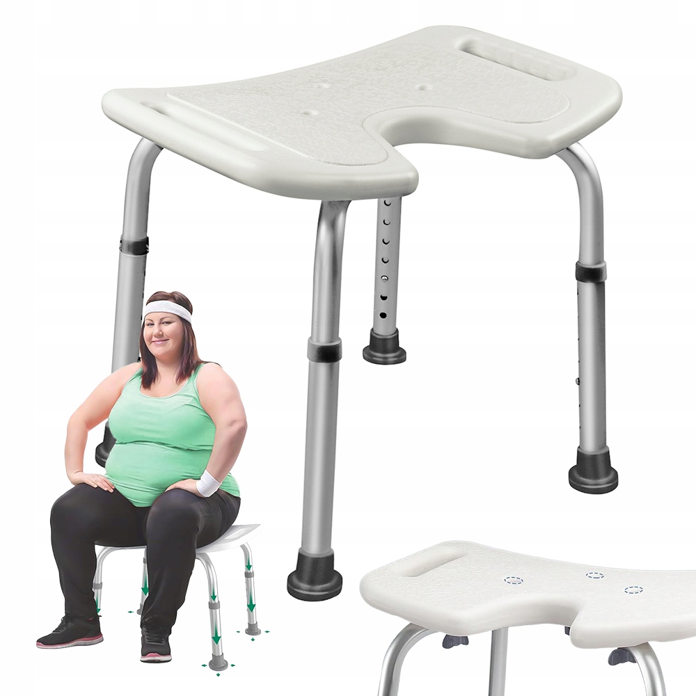 Taboret Prysznicowy Krzesło Prysznicowe Pod Prysznic Stołek Do Wanny Biały