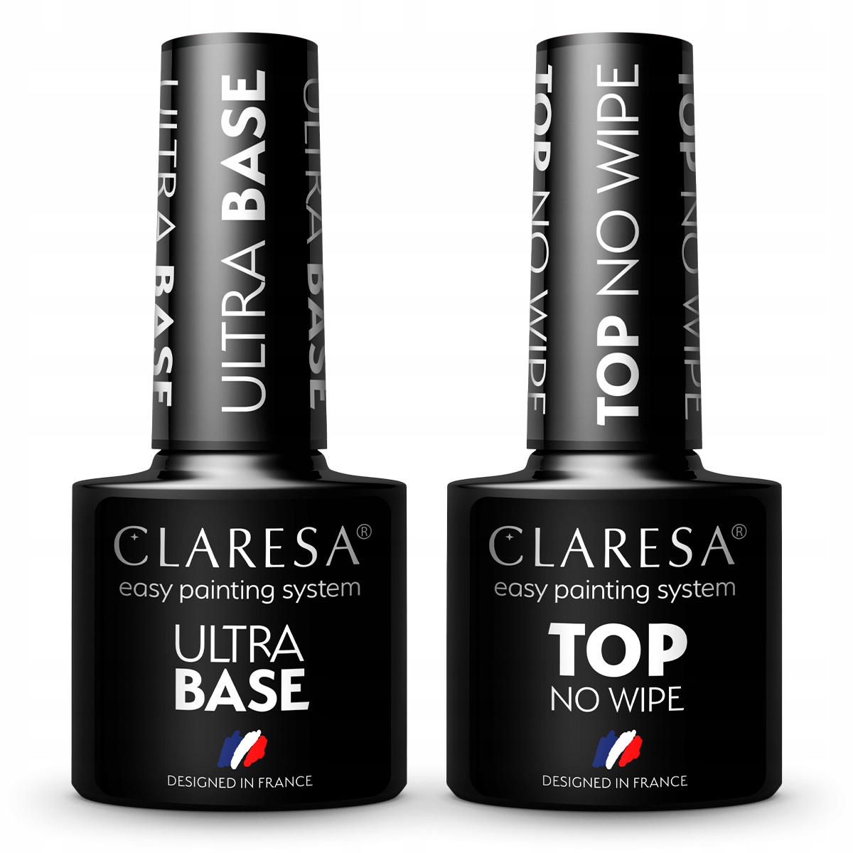 2x hybryda CLARESA ULTRA BASE BAZA + TOP NO WIPE Marka Claresa