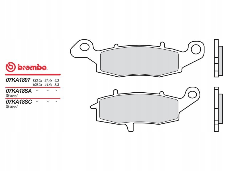 

Brembo 07KA1807 Zestaw klocków hamulcowych