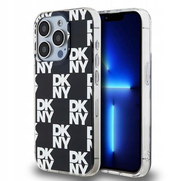 Etui Dkny IML Checkered Mono Pattern na iPhone 15 Pro czarne Dkny