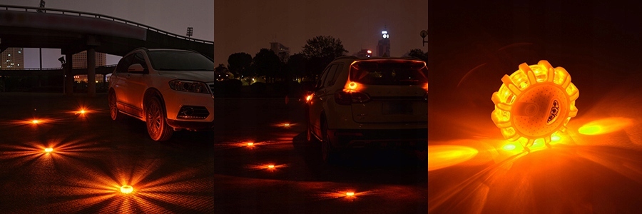 LAMPA OSTRZEGAWCZA BŁYSKOWA KOGUT LED DYSK FLARA CE HOMOLOGACJA 1L Źródło światła LED