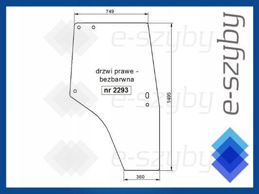 sklo Mf série 4200 4300 dveře pravé bezbarvé