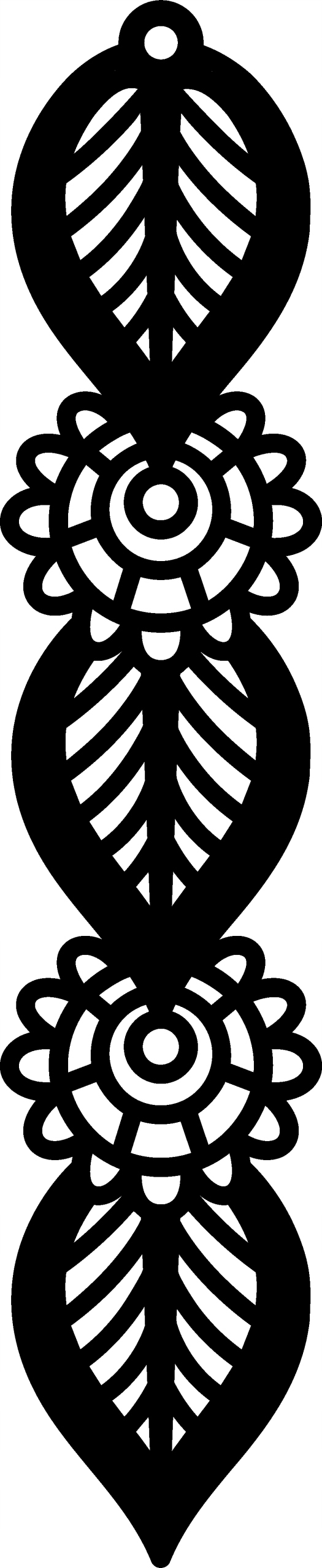 

A6 Zawieszka dekor ozdoba ażurowa czarny 17x90 cm