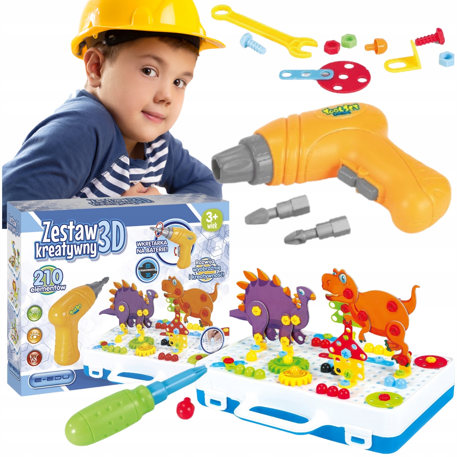 

Wkrętarka Wiertarka Zestaw Konstrukcyjny Śrubki 3D