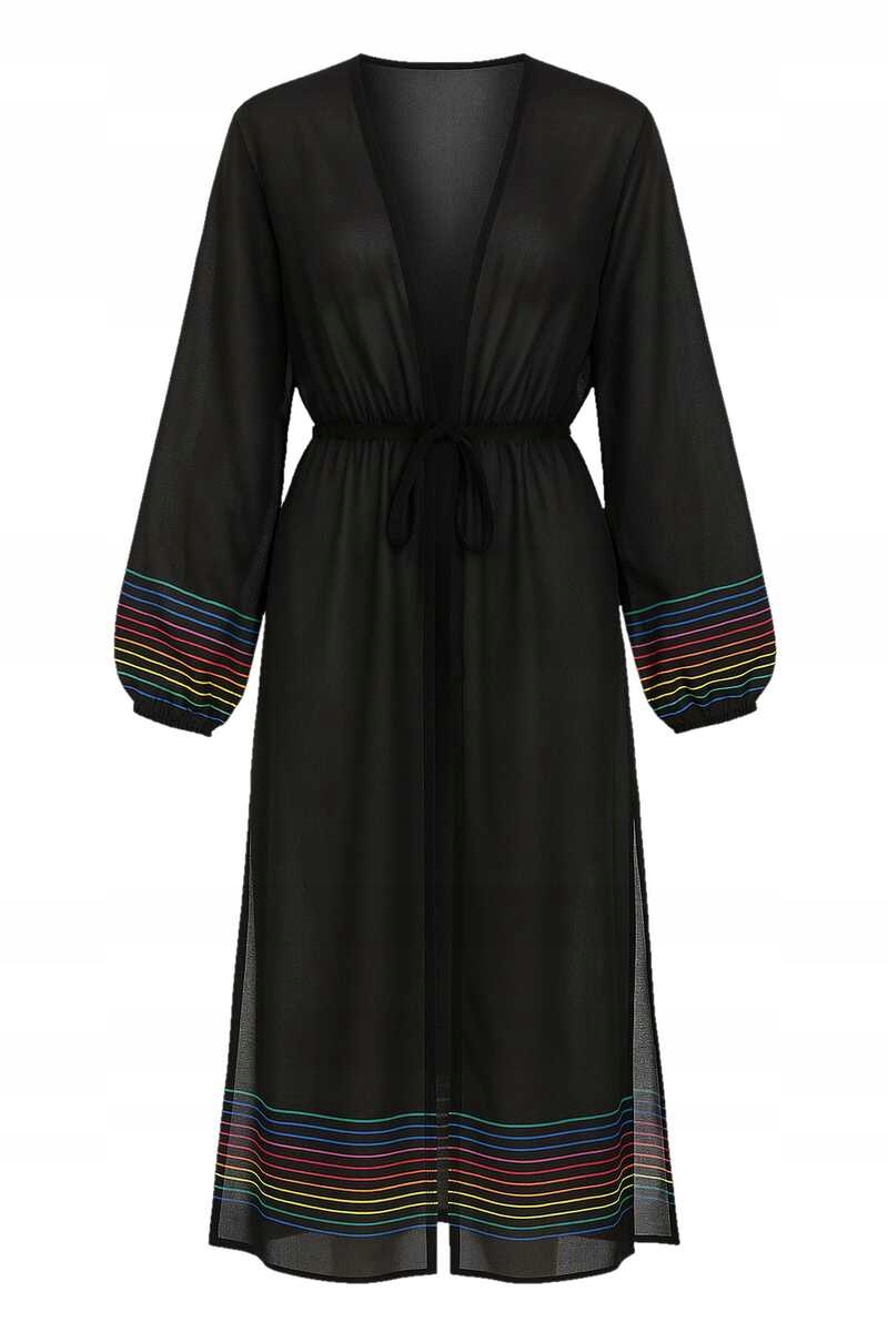 Self Pareo dámský letní přehoz na pláž 14 D81SZ 47a černý M