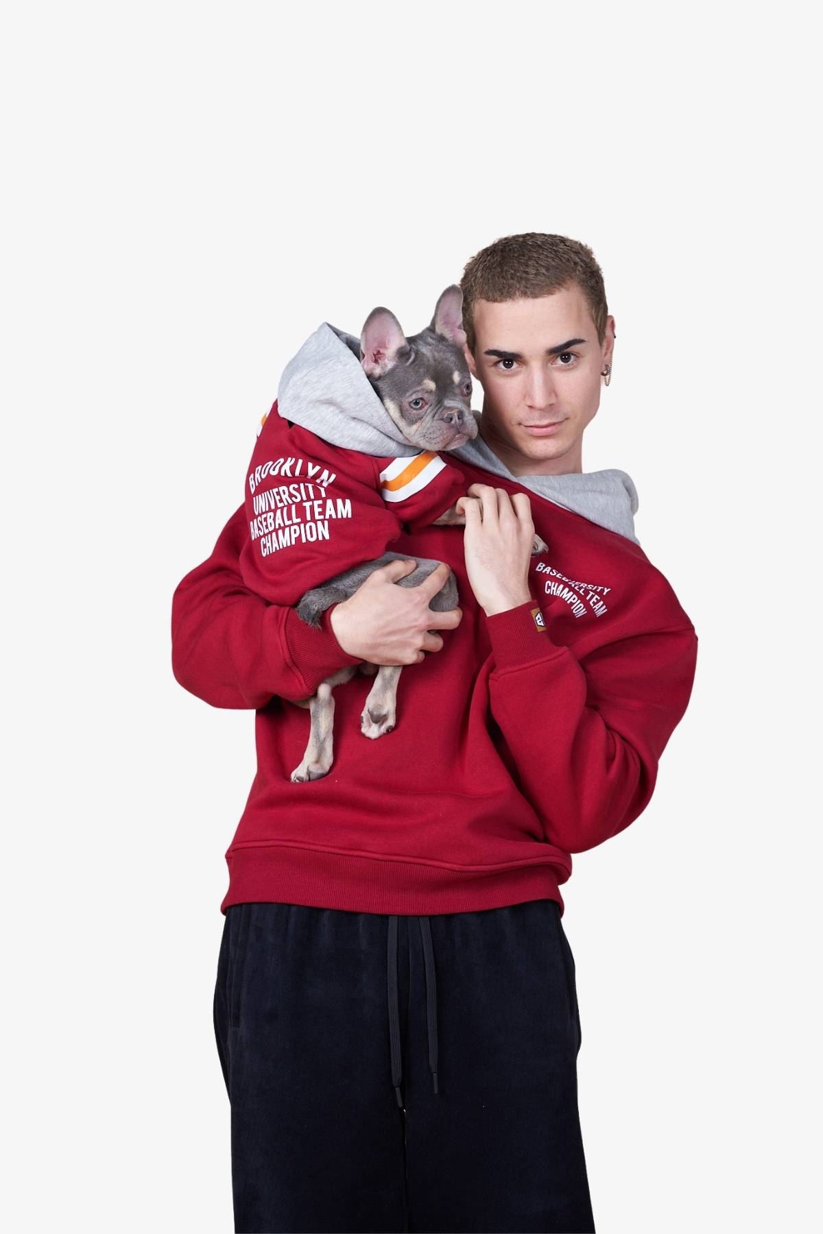 Levně Mikina pro psa s kapucí Komplet matchy matchy Velikosti Xs-xxl