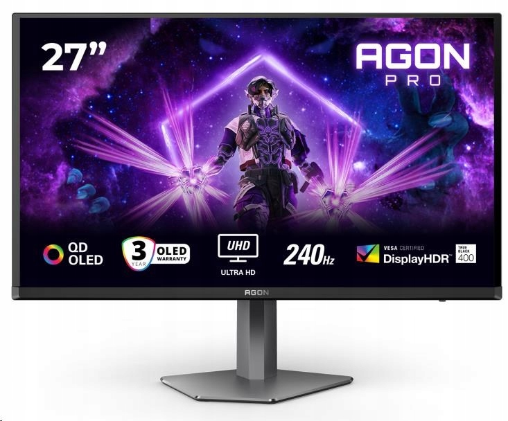Aoc Agon Pro/ AG276UZD/ 26, 5"/ Qd-oled/ 4K Uhd/ 240Hz/ 0, 03ms/ Čierna/…