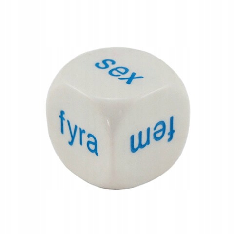 Swedish Word Numbers One to Six 20mm kość k6