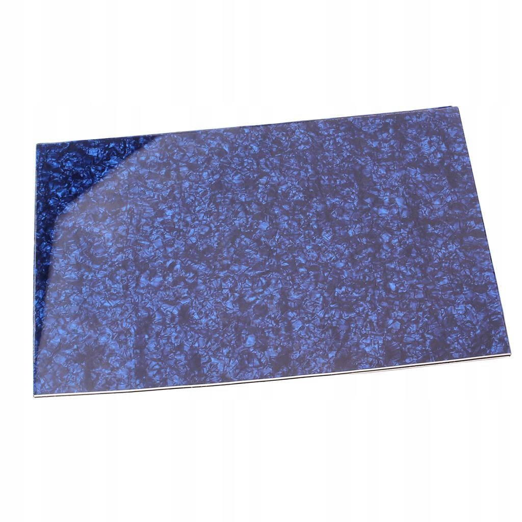 Trwała maskownica do gitary basowej z PVC, pusty arkusz materiału w kolorze niebieskim