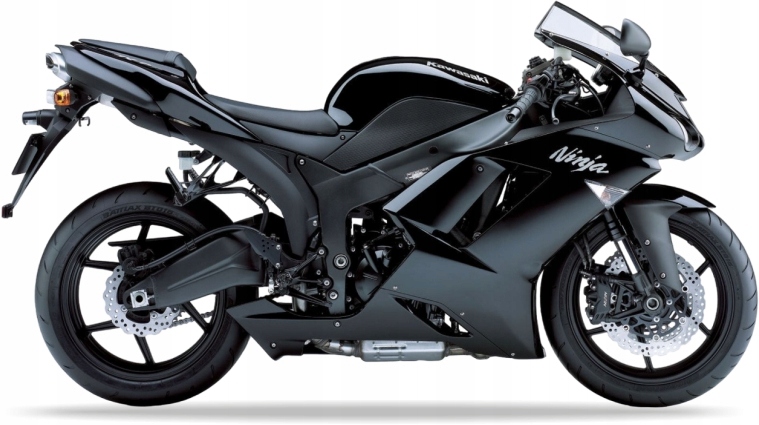 Samolepky Na Motocykl Juula Pro Kawasaki Zx 6R 2007-2008 Černé H8