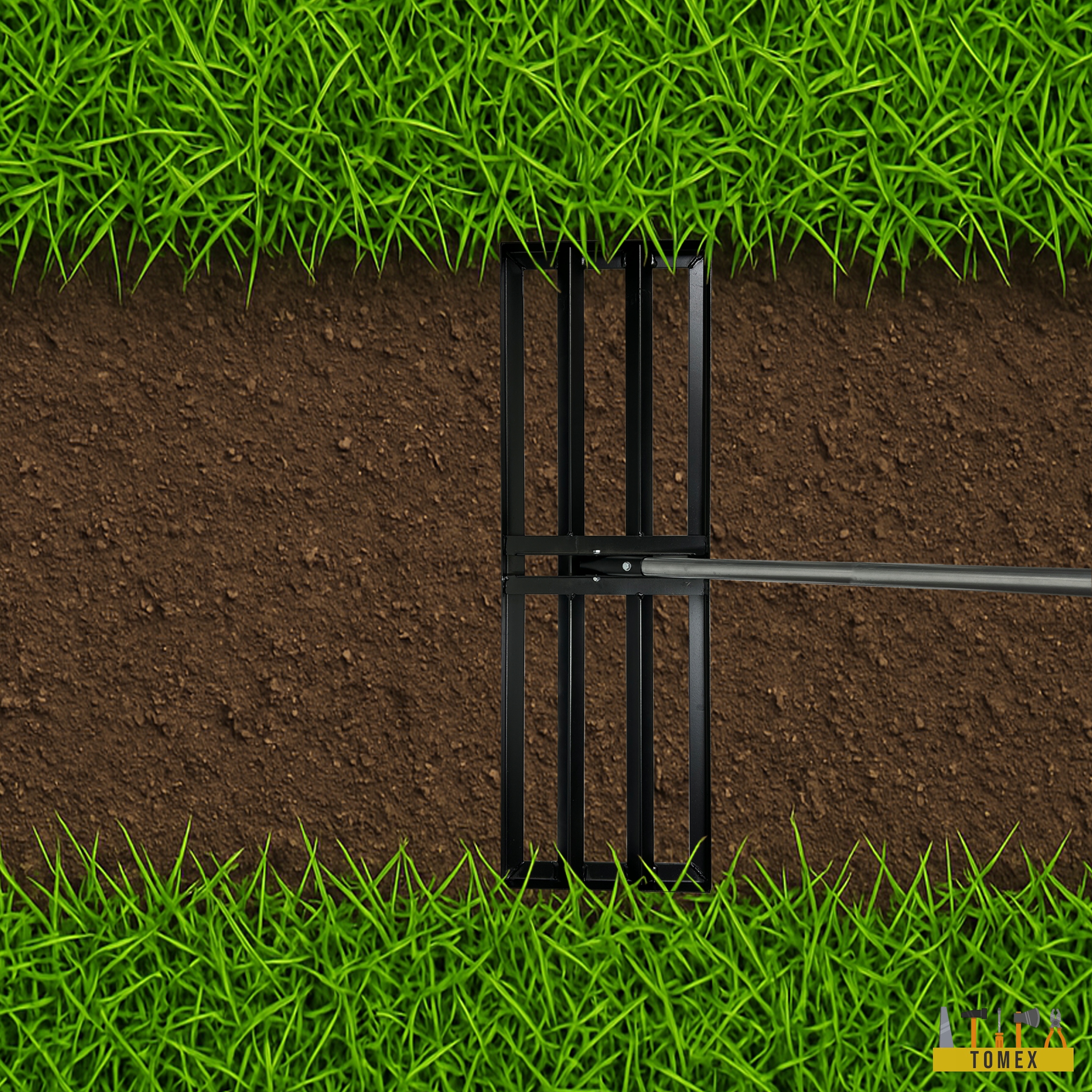NIWELATOR TERENU RĘCZNY DO TRAWNIKA RÓWNIARKA ROZGARNIARKA 30x90cm TRZONEK Kod producenta 15582
