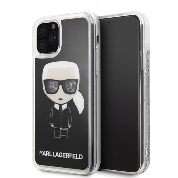 Etui Karl Lagerfeld Iconic Glitter do iPhone 11 Pro czarne