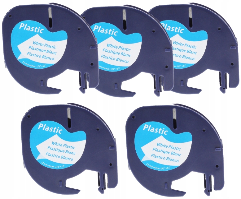 

5x Taśma do Dymo LetraTag 12mmx4m biała 59422 plas