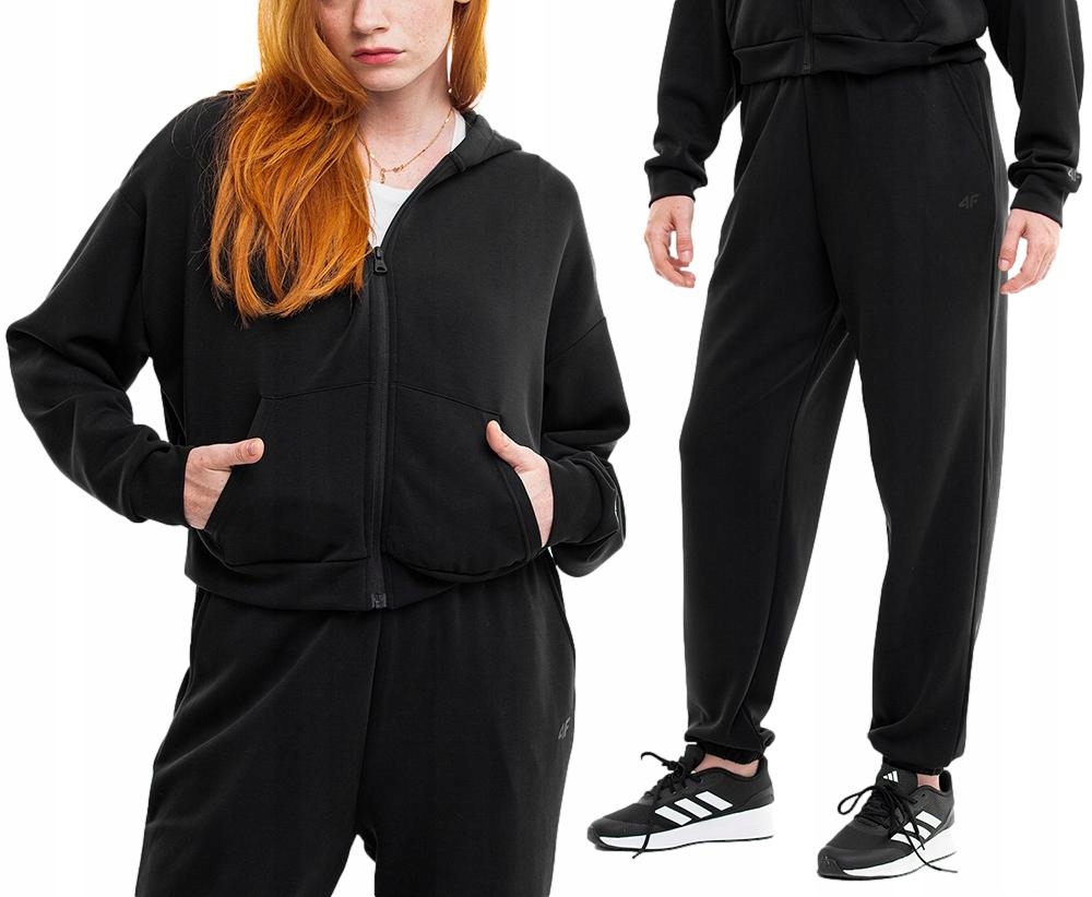 Teplákovka Dámský komplet 4F Sada Mikina Sportovní kalhoty Tréninkové vel S