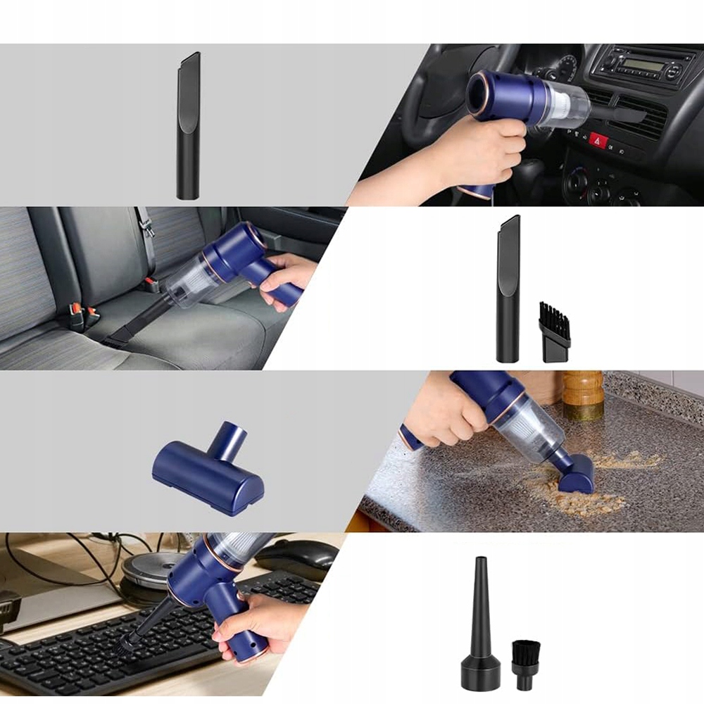 BEZPRZEWODOWY RĘCZNY ODKURZACZ SAMOCHODOWY MOCNY Czas pracy bezprzewodowej 20 min