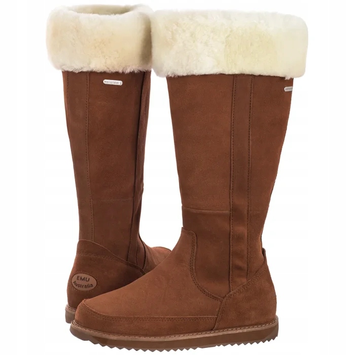 Dámské zimní kozačky Emu Australia Georgi Chestnut W13218
