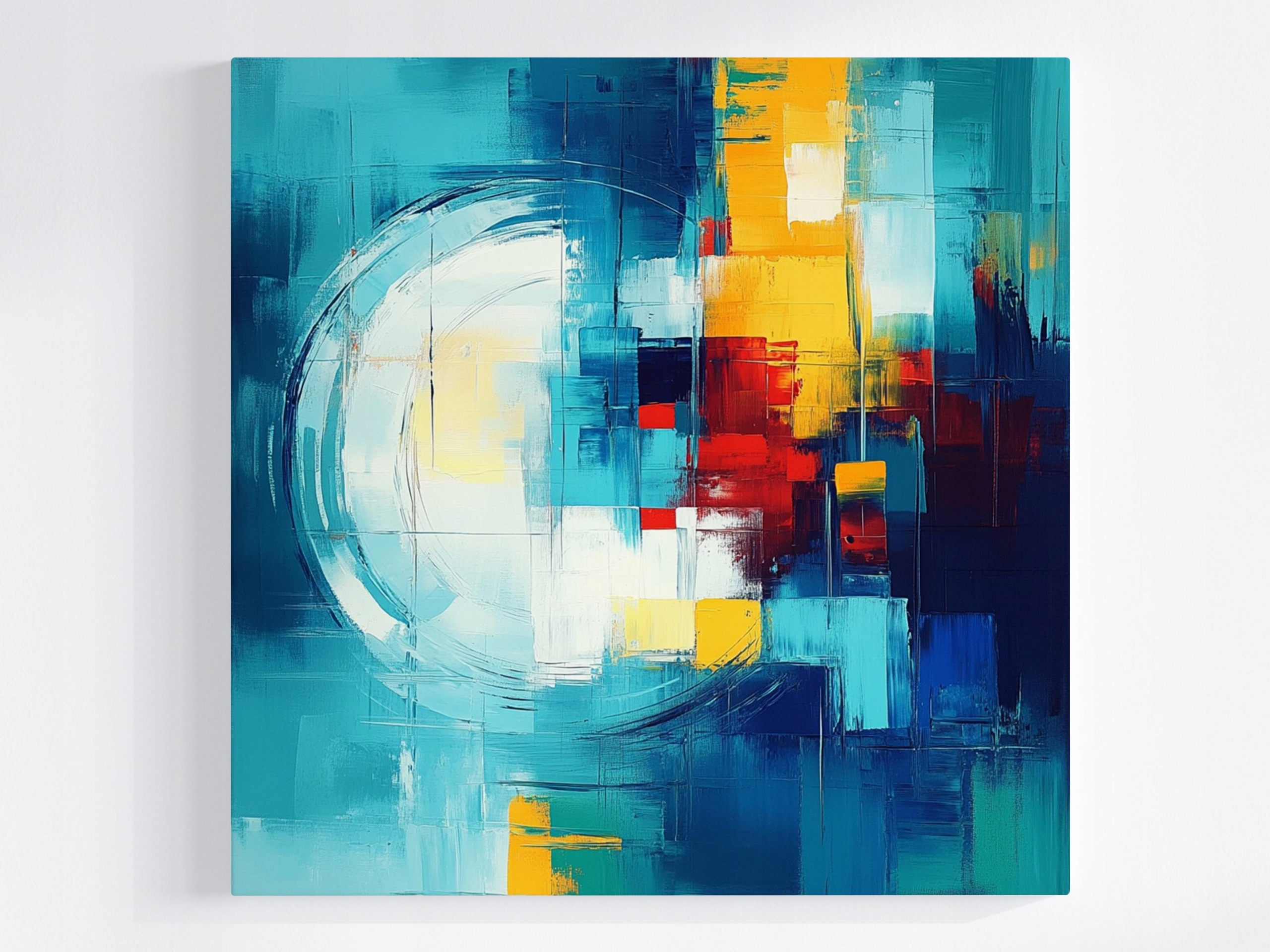 Obraz Na Plátně Canvas Abstrakce Geometrie Kompozice Kolo Barva 60x60