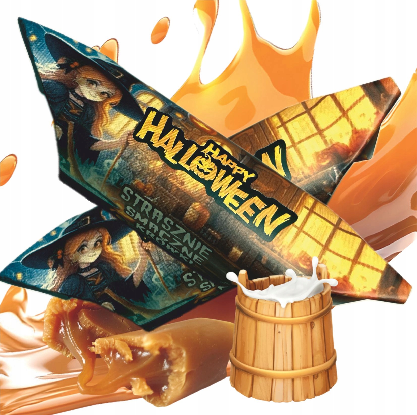 Levně Bonbóny Krówki Premium Na Halloween Čerstvé mléčné Bonbóny na Halloween 10 vzorů